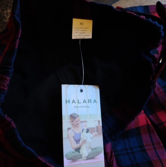 Plaid Skort Halara Navy/Red - Picture 4 of 5